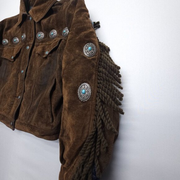 Moschino Vintage Southwestern Fringe Velvet Jacket - Picture 9 of 13